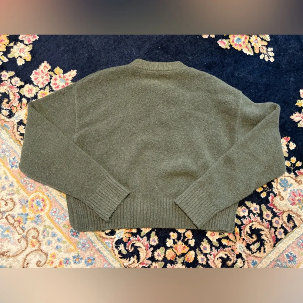 Zara Green Cardigan with Side Slits - Picture 3 of 6